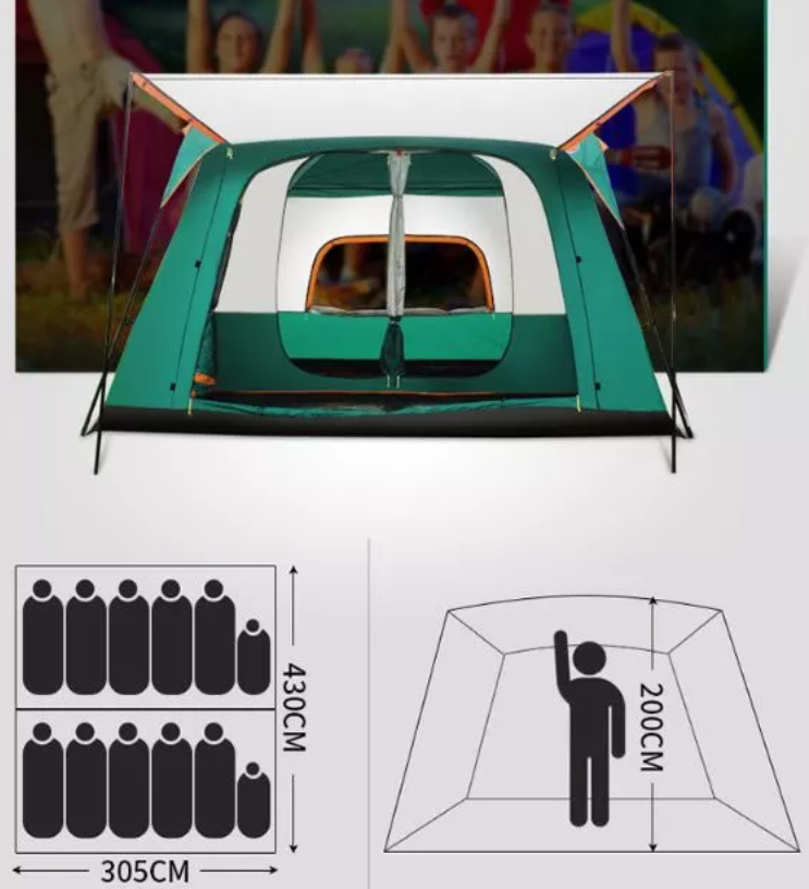 Outdoor 8 Tao Malaking Camping Tent