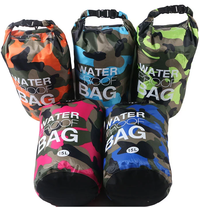 Camouflage Storage Dry Bag na May Shoulder Strap